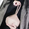 pochette de soirée élégante ornée de cristaux, trousse de maquillage compacte en soie douce pour femmes, cadeau de noël luxueux pour sa fête de vacances