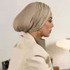 Maillot Modal Premium Hijab instantané musulman sous-écharpe casquettes coton extensible Turban casquette islamique sous-écharpe Bonnet foulard bandeau