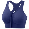 sous vêtements de sport respirants et confortables pour femmes, soutien gorge de course, yoga, fitness, beau dos, fermeture éclair sur le devant, soutien gorge de sport absorbant les chocs