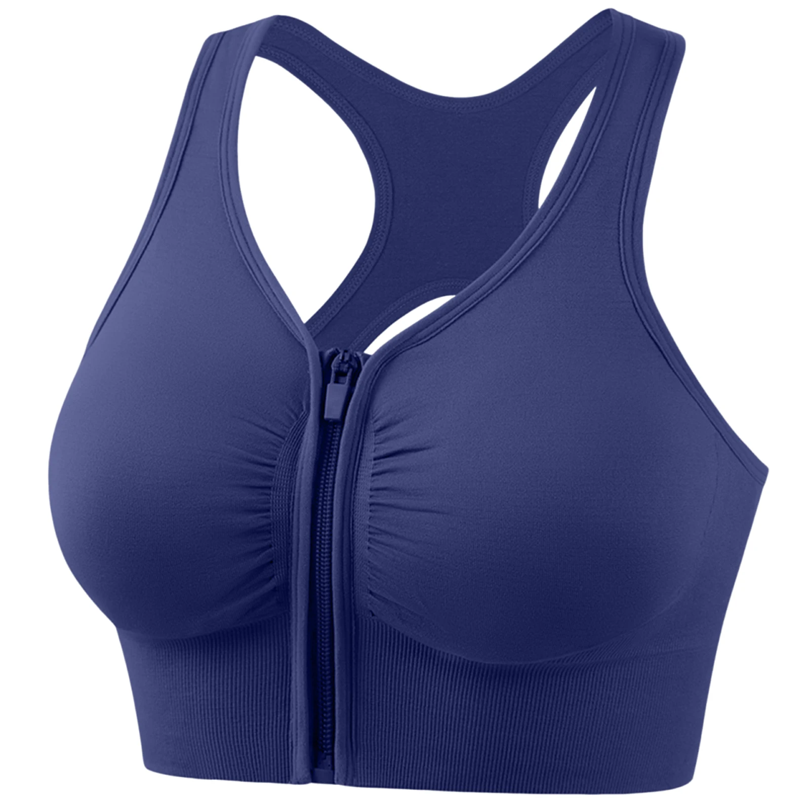 sous vêtements de sport respirants et confortables pour femmes, soutien gorge de course, yoga, fitness, beau dos, fermeture éclair sur le devant, soutien gorge de sport absorbant les chocs