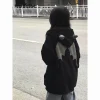 sweat à capuche diable pour femmes et hommes, style foncé, vintage, harajuku, fermeture éclair, hip hop, streetwear, y2k, esthétique, cardigan grunge