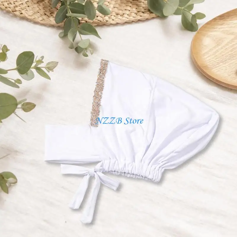 turban ethnique islamique t21f, chapeau hijab extensible pour couvre chef