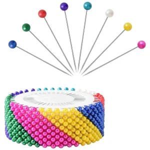 40 pièces épingles à coudre pour tissu épingles droites avec têtes colorées épingles de bâton de Corsage pour bijoux bricolage décoration artisanat et couture