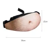 imitation peau humaine pu fanny pack hommes pochete taille sac voyage téléphone antivol organisateur bière gros ventre poilu fanny pack
