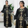 abaya longue arabe pour femmes musulmanes, robe de soirée, broderie jalabiya, maroc, dubaï, kaftan, islam, ramadan, robe éducative, eid