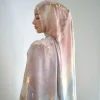 Nouvelle aquarelle Modal Hijab écharpe numérique imprimé mode musulmane coton Hijiab femmes écharpe Turbante Feminino Africano Islam cadeaux