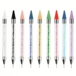 Stylo à points pour sélecteur de strass, pierres précieuses à double extrémité, cristaux, goujons, crayon de cire, manucure, Nail Art, outil de décoration à faire soi-même