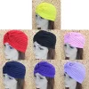 couvre chef décontracté pour femme, bonnet ramadan, couleur unie, élastique, bandeau, chapeau musulman, turban, foulard, casquette musulmane