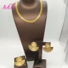 ensembles de bijoux pour femmes, chaîne de couleur or, design de luxe, boucles d'oreilles, bague éthiopienne, dernière offre spéciale, bijoux de fête africaine nigériane