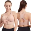 soutien gorge de sport pour femmes, haut de fitness, fermeture éclair sur le devant, gilet de sport, à la mode, yoga, gymnastique