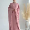 abaya robe caftan en pansement pour femme, hijabs en jersey musulman, robe éducative modeste, robe de luxe pour ramadan eid, papillon chauve souris, dubaï, 2024