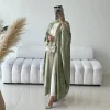 mode élégante dubaï turc abaya robe femmes musulmanes kimino robe abayas ouvert devant cardigan
