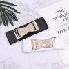 ceinture élastique large avec nœud en biscuits pour dames, ceinture corset élégante, décoration de robe
