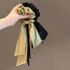 ruban de couleur unie de style français, accessoires pour cheveux avec nœud en satin de couleur unie légère haut de gamme, style sportif et polyvalent