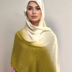 Châle en coton Hijab Modal musulman d&rsquo;été pour femmes, écharpe aquarelle dégradée, protection solaire, Turban islamique, bandeau Ramadan