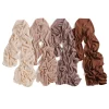 hijab en mousseline de soie instantané de qualité supérieure avec boucle magnétique intégrée, écharpe hijab musulmane de couleur unie pour femme, turban islamique doux, bandeau châle