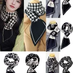 Femmes tricoté écharpe automne hiver épais chaud Double tricot écharpe instantanée mode Plaid coudé foulards extérieur Triangle cou écharpe