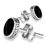 Boucles d&rsquo;oreilles personnalisées en argent 925 pour hommes, bijoux simples Street Punk Hip-Hop