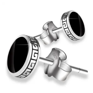 Boucles d&rsquo;oreilles personnalisées en argent 925 pour hommes, bijoux simples Street Punk Hip-Hop