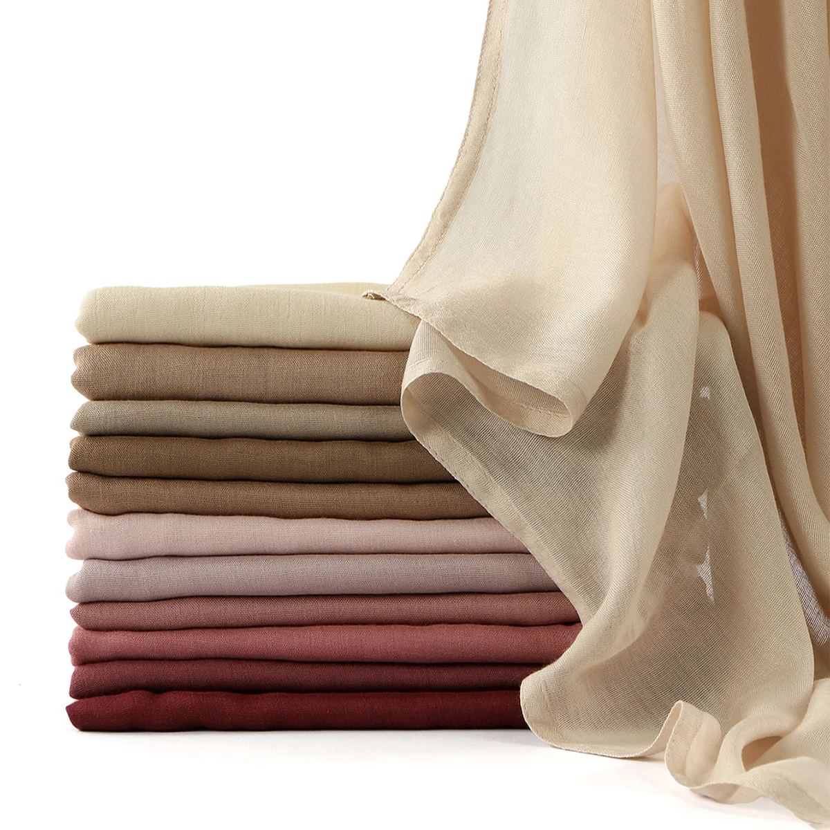 coton rayonne modal hijab écharpe pour femmes longue châle musulman plaine doux turban bandeau pour femmes foulard tudung