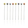 Épingles de sûreté tête en métal perle 38mm épingles de couture rondes mariages corsage fleuristes épingle à coudre accessoires de couleurs mélangées 100 pièces/boîte