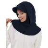 bonnet hijab à couverture complète avec visière, prêt à porter, visière modeste, sous écharpe, bonnet avec couvre cou, turban musulman