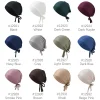 bonnet hijab en satin modal, sous capuchon islamique avec cravate, hijabs instantanés pour femmes, turban musulman uni, mouchoir bandana