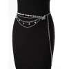 ceinture en perles artificielles décorées de papillons pour femmes, à la mode, style transfrontalier, matériau en velours, chaîne de largeur ordinaire
