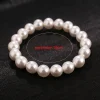 bracelet élastique en perles blanches pour femmes et hommes, élégant, extensible, pour banquet de mariage, perles de 6 à 12mm, bijoux faits à la main, cadeau