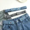 Ceinture élastique réglable en toile, Invisible, sans boucle, pour femmes et hommes, pantalon en Jean, robe, sans boucle, facile à porter, 2024