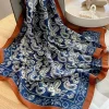 foulard carré en satin de soie pour femmes, 70cm, haut de gamme, mode, enveloppes hijab, rubans pour cheveux, foulard, châle, bandana