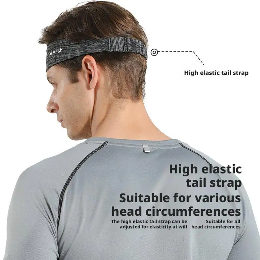 bandeau de sport pour hommes – bandeau respirant anti transpirant absorbant la sueur pour le cyclisme en plein air, le fitness, la course à pied, le basket ball