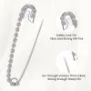 Épingles de sûreté en strass ton argent, 10/5 pièces, grandes épingles de sûreté, finition nickel, épingles pour vêtements, épingles de sûreté assorties pour l'artisanat d'art