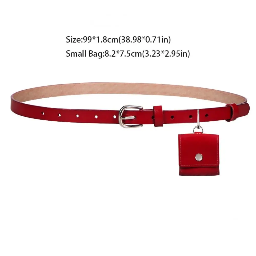 Ins Style coréen femmes taille sac PU rouge ceinture taille sac couleur unie sac à main femmes ceinture sac en plein air