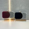 vin rouge noir velours pochette fine chic diamant poignée en métal sacs à main pour les femmes bal fête chaîne sacs à bandoulière dames sac de soirée