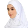 turban musulman en coton couverture complète casquettes islamiques sous écharpe intérieure casquette hijab pour femmes foulard long châle enveloppement cou tête bonnet chapeau