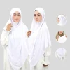 grand hijab instantané ethnique musulman solide pour femmes, jersey extensible, islamique malaisien, prêt à porter, turban khimar