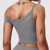 soutien gorge de sport respirant haut de fitness sexy femmes simple épaule soutien gorge de yoga haut antichoc push up soutien gorge de sport gymnastique entraînement haut court xp08