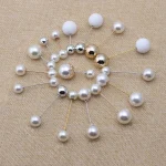 Broches à double perle en fibre de phosphore pour femmes, épingle à robe pull, épingles de sûreté, bijoux de cheminée, 1 PC