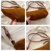 sac à bandoulière chic en croissant, petit paquet marron mat, sac à boulettes en pu, style coréen, couleur unie pour filles