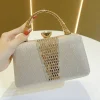 pochette de soirée élégante en strass pour femmes, sac à main de luxe élégant, chic, raffiné, digne, parfait pour banquet, dîner