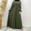 abaya robe de soirée pour femmes musulmanes, caftan islamique, modeste, fermeture éclair sur le devant, dubaï, eid, maxi