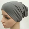 2020 doux modal intérieur hijab casquettes musulman stretch turban casquette islamique sous écharpe bonnet chapeau femme bandeau tube casquette turbante mujer