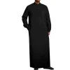 nouveau islam qamis robes musulmanes surdimensionnées à manches longues bouton caftan arabe costume moyen orient dubaï abaya haute qualité hommes vêtements