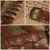 steampunk médiéval rétro punk fanny packs pour hommes avec bouteilles de potion porte monnaie en cuir pu sac de taille sac de ceinture de hanche accessoire de cosplay