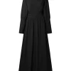 hijabs femmes modeste pintuck détaillé robes longues mode longue gigot manches taille haute abaya robes zanzea femme musulmane vêtements