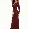 robe maxi rose vintage à paillettes pour femme, robes de soirée de mariage Élégantes et luxueuses, robes de bal à manches sulf, robe Éducative, sexy, Été