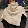 faux col roulé pour femme, châle, pull, écharpe, solide, doux, chaud, initié, cape, protection du cou, automne, hiver