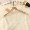 dentelle transparente femmes t shirt mode maille été mince bas chemise transparent à manches longues blouses dames hauts col haut t shirt soli