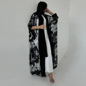Une pièce nouvelle tendance brillant et scintillant femmes Islam Abaya Cardigan vêtements d’extérieur manteau Long tenue de fête élégante dubaï Kimono Abaya robe Une pièce nouvelle tendance brillant et scintillant femmes Islam Abaya Cardigan vêtements d’extérieur manteau Long tenue de fête élégante dubaï Kimono Abaya robe